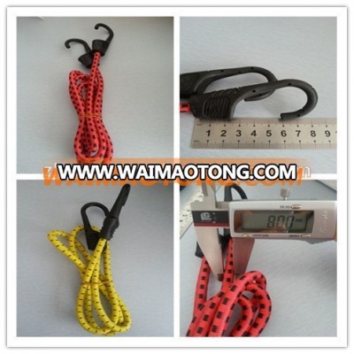 All Size High Quality 1.5-20mm Elastic latex Bungee Cord with plastic hook